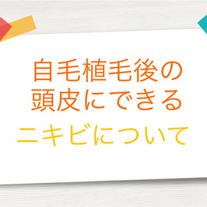 【頭皮　ニキビ】自毛植毛後の患部のニキビの対処・改善法！！